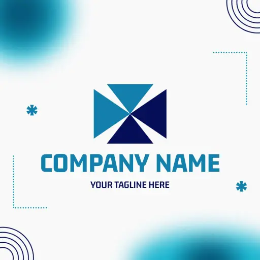 Abstract Geometric Design Company Square Business Card Template