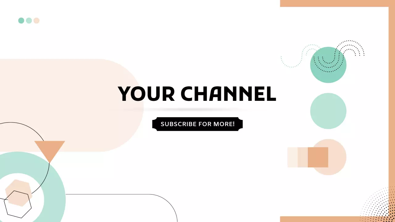 Abstract Geometric Shapes with Pastel Colors YouTube Banner Template