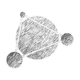 Abstract Grey Circle Design Representing Science Concept Logo Template