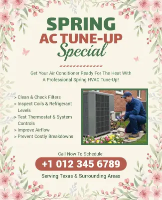 AC Tune-up Promotional Offer Flyer Template