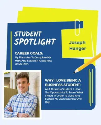 Academic Achievement Student Spotlight Flyer Template