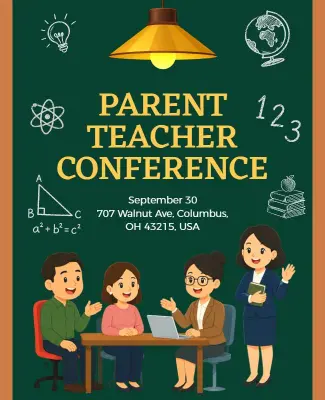 Academic Conference at School Poster Template