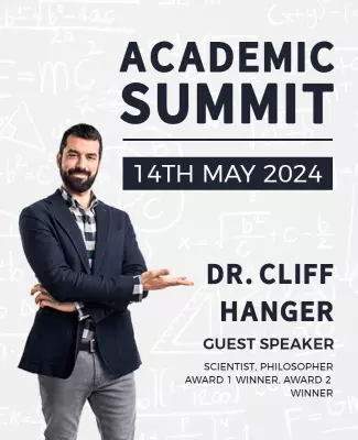 Academic-Themed Professional Summit Announcement Poster Template