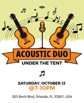 Acoustic Duo Live Music Event Flyer Template