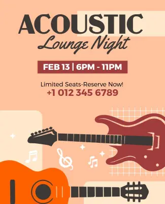Acoustic Lounge Night Event Flyer Template
