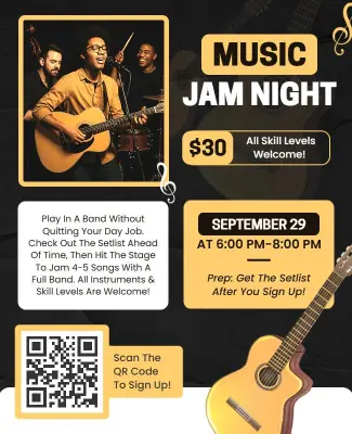 Acoustic Music Jam Night Event Flyer Template