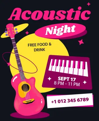 Acoustic Night Music Event Flyer Template