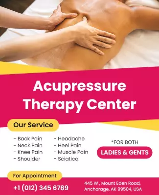 Acupressure Therapy Services Promotional Flyer Template