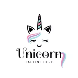 Adorable Pastel Unicorn Design Capturing Magical Moments Logo Template