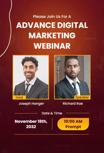 Advanced Digital Marketing Business Webinar Invitation Template
