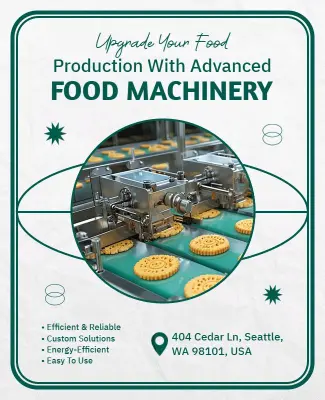Advanced Food Production Machinery Flyer Template
