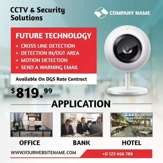 Advanced Security Solutions for CCTV with Motion Detection Ad Template