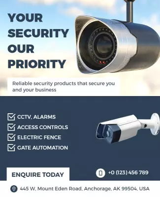 Advanced Security Solutions Promotional Flyer Template