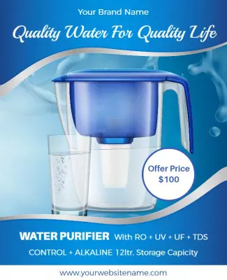 Advanced Water Purifier Promotion Flyer Template