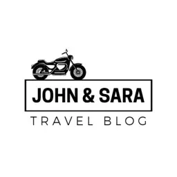 Adventure Awaits with John and Sara's Travel Blog Logo Template