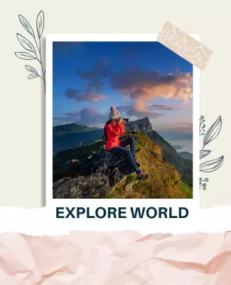 Adventure Hiking Mountain Experience Flyer Template