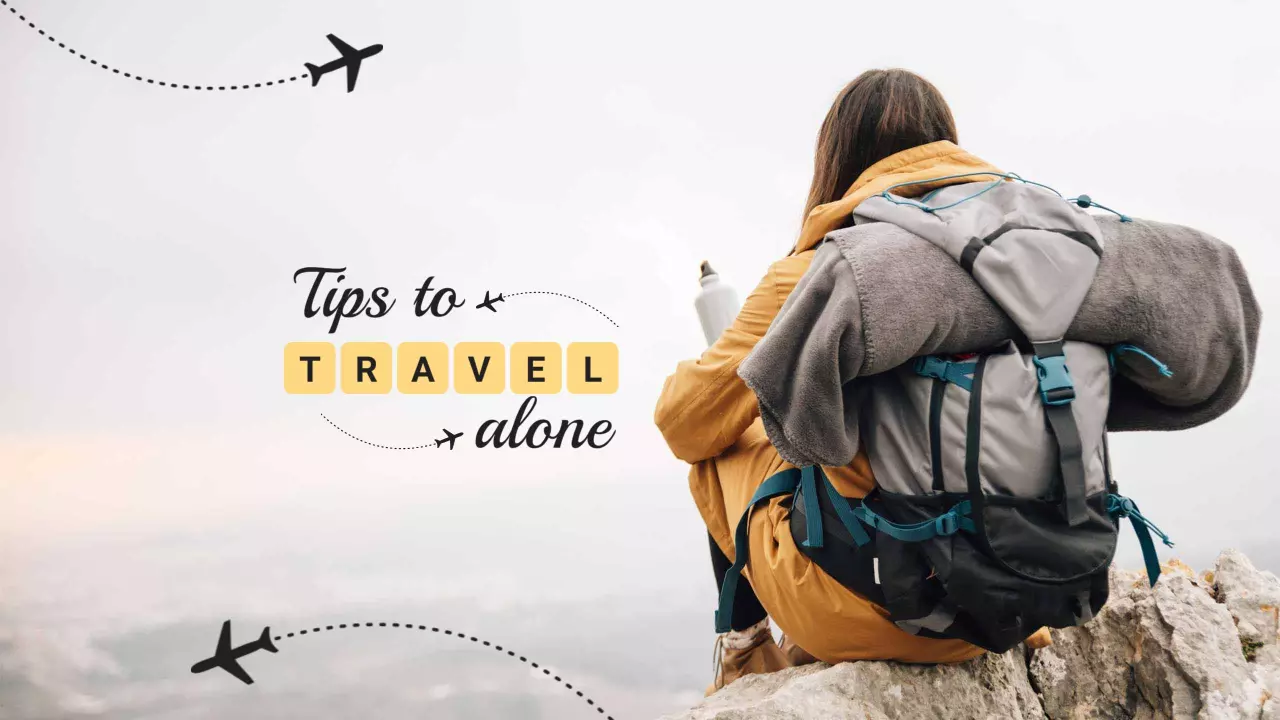 Adventure-Inspired Tips to Travel Alone on Mountain Banner Template