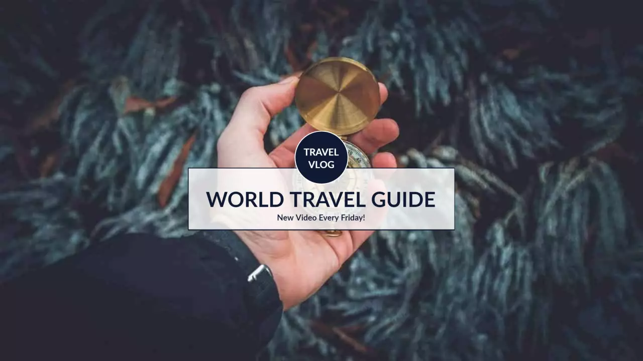 Adventure Inspiring World Travel Guide with Compass Banner Template