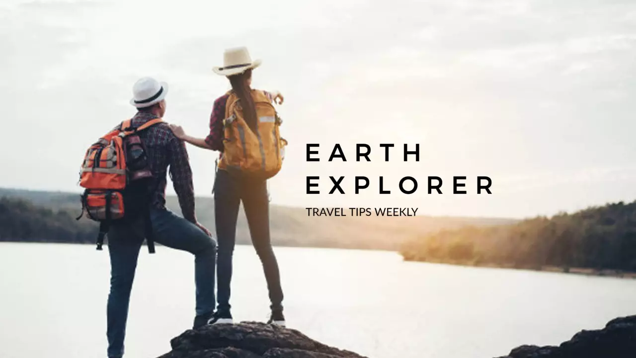 Adventure Seekers Enjoying Scenic Views Travel YouTube Banner Template