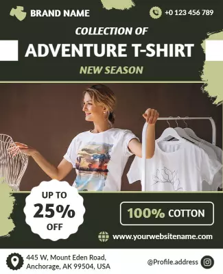 Adventure T Shirt Sale Promotion Flyer Template