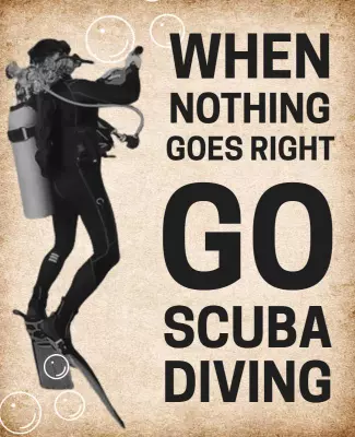 Adventure Themed Go Scuba Diving Quote Poster Template
