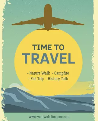 Adventure-Themed Nature Travel Experience Poster Template