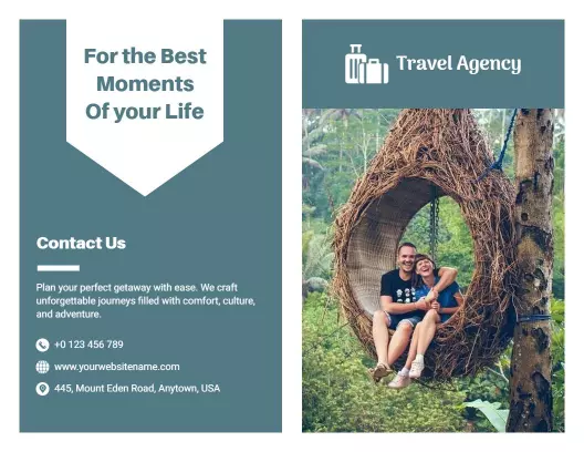 Adventure Travel Agency Guided Tours and Cultural Experiences Brochure Template