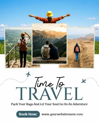 Adventure Travel Booking Promotion Poster Template