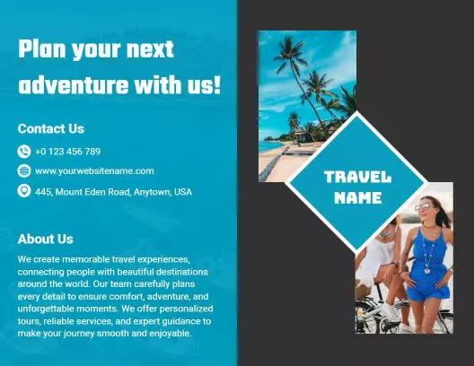 Adventure Travel Experiences and Destination Guide Brochure Template