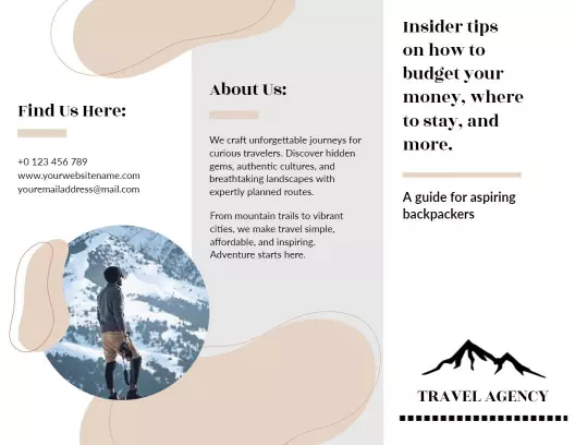 Adventure Travel Insider Tips and Backpacking Guide Brochure Template