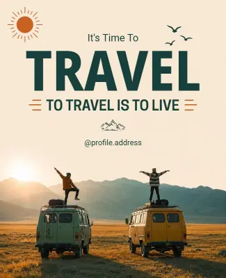 Adventure Travel Road Trip Poster Template