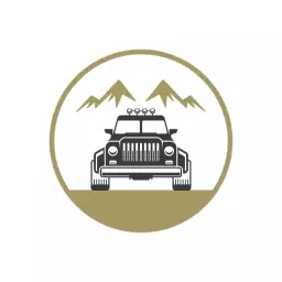 Adventurous Off-Roading Journey Through Mountains Logo Template