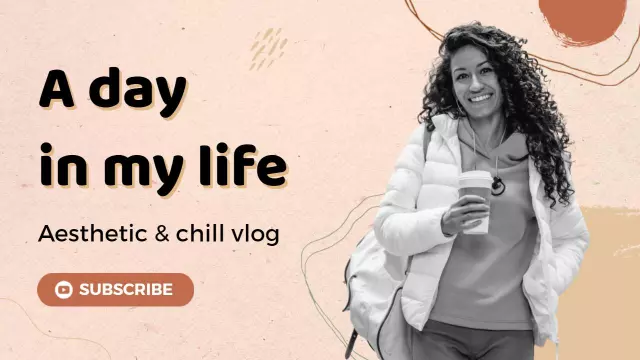 Aesthetic Chill Lifestyle VLog YouTube Thumbnail Template