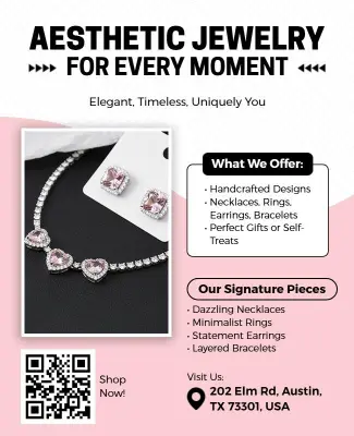 Aesthetic Jewelry Promotion Flyer Template