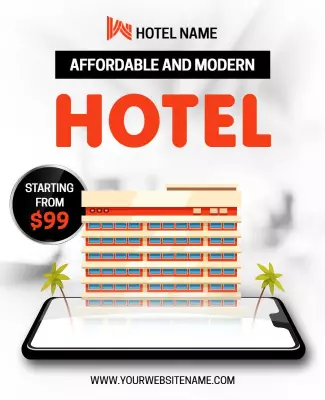 Affordable and Modern Hotel Flyer Template