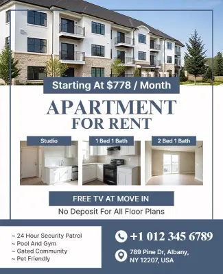 Affordable Apartment Rental Promotion Flyer Template