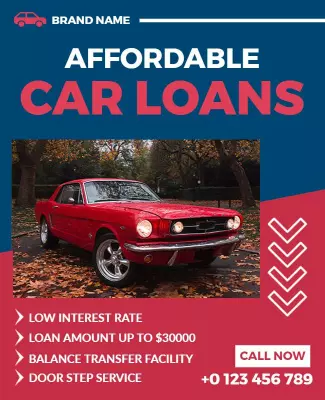 Affordable Car Loans Promotional Flyer Template