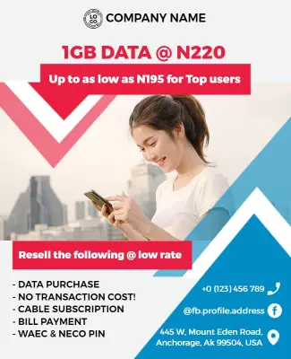 Affordable Data and Service Reselling Internet Flyer Template