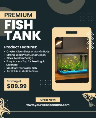 Affordable Fish Tank Advertising Flyer Template