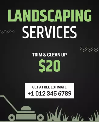 Affordable Landscaping Services Flyer Template