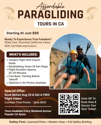 Affordable Paragliding Adventure Tours Flyer Template