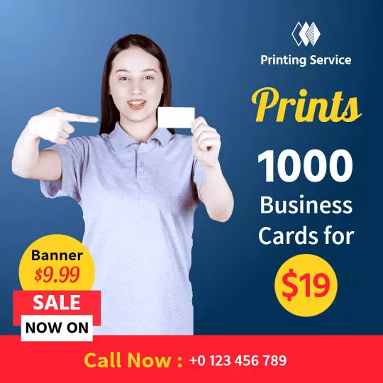 Affordable Printing Service for 1000 Business Cards Ad Template
