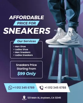 Affordable Sneakers Sale Flyer Template