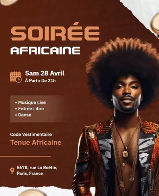 African Cultural Soiree Event Flyer Template