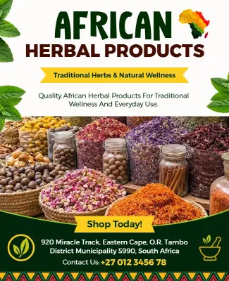 African Herbal Products Promotional Flyer Template