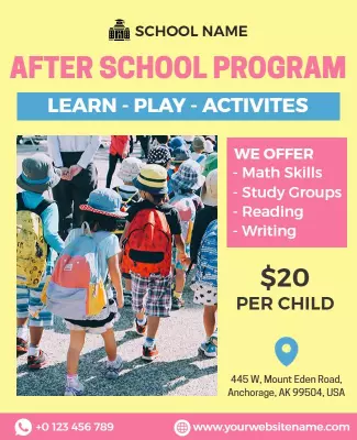 After School Program Activities Flyer Template