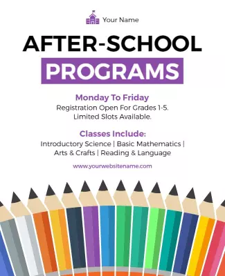 After School Programs Flyer Template