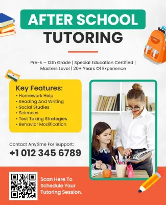 After School Tutoring Services Flyer Template
