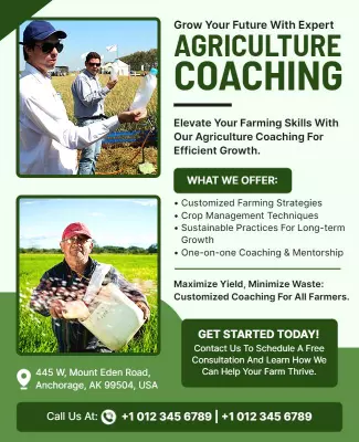 Agricultural Coaching Services Promotion Flyer Template