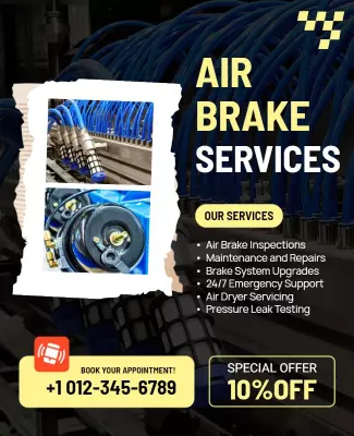 Air Brake Services Promotion Flyer Template